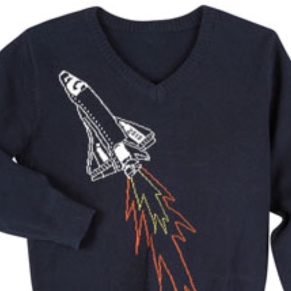 Andy & Evan Spaceship Sweater 100% Cotton NWT - Picture 2 of 3